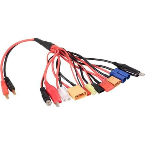 10in1 XT60 4mm Banana Plug To XT60 XT30 DC5.5 T JST XT90 Futaba Adapter Cable for RC Model SKYRC B6 B6AC ISDT 608 Q6 Charger