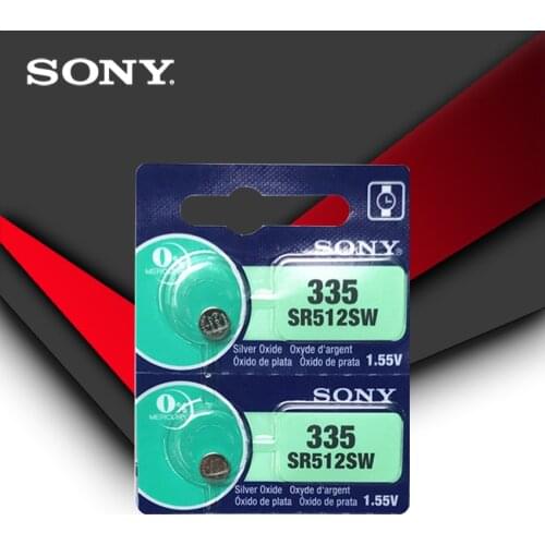 2pc Sony 100% Original 335 SR512SW 1.55V Silver Oxide Button Cell Coin Battery MADE IN JAPAN