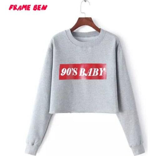 2019 FRAME BEN Hoodies Sweatshirts harajuku Crew neck Sweats Women Clothing Short Fleece Jumper Sweats Warm