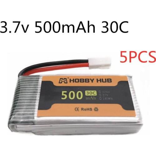 5PCS 3.7V 500mAh 802540 Lipo Battery For Syma X5 X5C X5SW CX-30 H5C M68 905 RC Drone Quadcopter Spare Parts 3.7v 30c