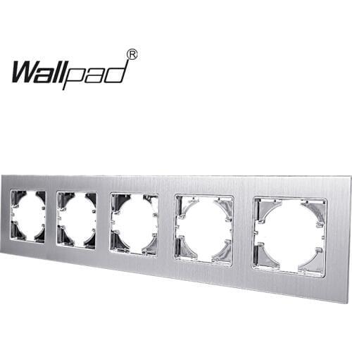 5 Way Metal Frame for Module EU Standard Switch And Socket Aluminum Frame Wallpad L6 Series