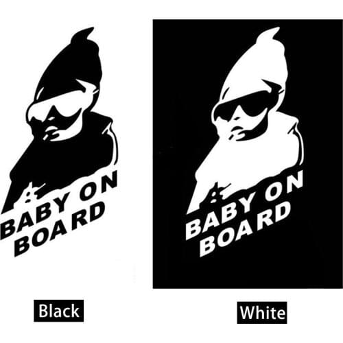 6"x4" BABY ON BOARD Creative Fashion Car Sticker Tail Warning Sign Decal Waterproof Self-adhesive Fade-resistant Car Decoration