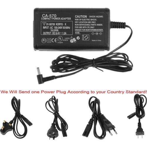 Compact Power Adapter for Canon LEGRIA HF G10 G25 G26 G30 G40 G50 HF G60 HFG10 HFG25 HFG26 HFG30 HFG40 HFG50 HFG60 4K Camcorder