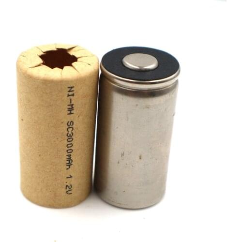 C&P SC3000mAh 30Pieces NI-MH 1.2V Sub-C Rechargeable High Power Tool Battery Cell NiMH SC3.0Ah Discharge Rate 10C 30A Vacuum