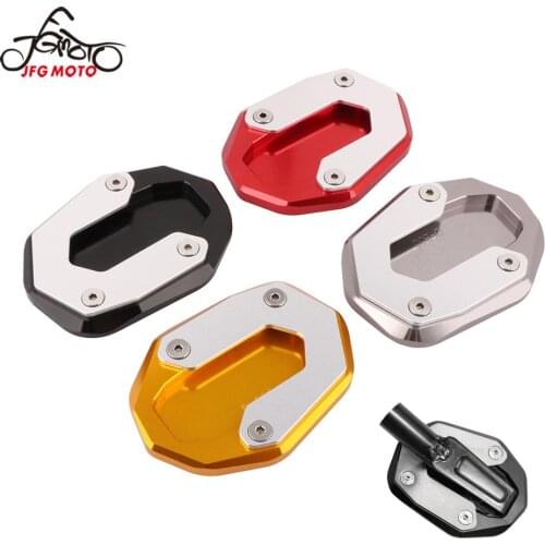 Motorcycle Accessories CNC Aluminum Side Stand Support Foot Pad Base Plate Kickstand Pad For DUCATI Scrambler 800 2015 2016-2018