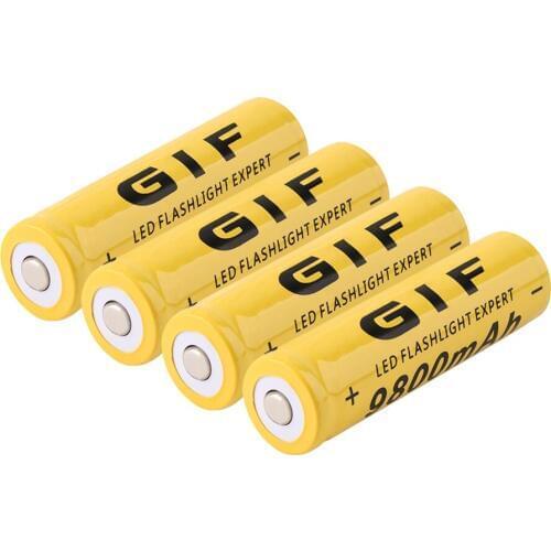 1/2/4/6/8x High Capacity 3.7V 9800mAh GIF 18650 Battery 3.7 Voltage 18650 Rechargeable Lithium Batteries Li Ion 18650 Case GIFT