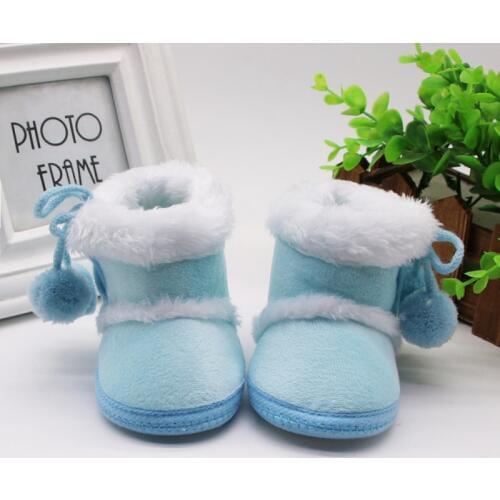 BOBORA Newborn Girls Boys Shoes Baby Boots Winter First Walkers Tassel Fur Snow Super Warm Prewalkers Soft Sole No-slip Booties