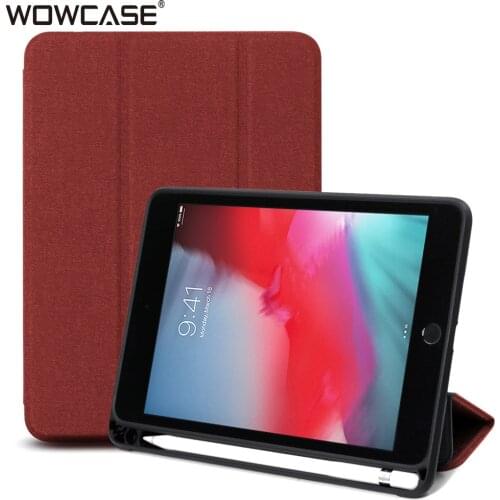 Pencil Holder Case for iPad Mini 5 Generation Samrt Leather Tri-fold Luxury Slim Flip Tablet Cover for iPad mini 5Gen Protective