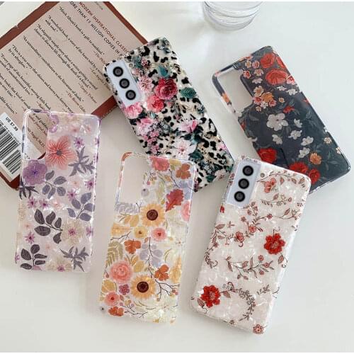 Leopard Flower Case for Samsung Galaxy S20 Plus S21 FE A32 Note 20 Ultra A50 A70 A51 A71 A52 A72 Shell Pattern Soft Back Cover