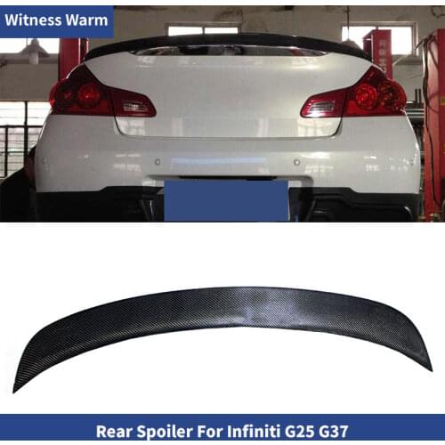Carbon Fiber FRP Car Rear Trunk lip Spoiler rear wings for Infiniti G25 G37 2009 2010 2011 2012 2013