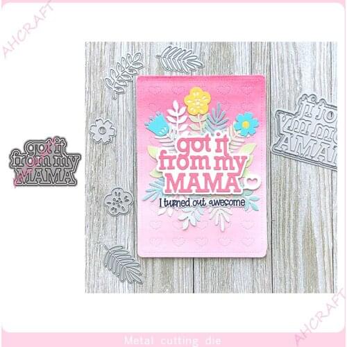 MAMA words Metal Cutting Dies for DIY Scrapbooking Photo Album Decorative Embossing PaperCard Crafts Die2021