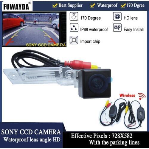 FUWAYDA wrieless parking car rear view camera SONY CCD camera for VW GOLF PASSAT TOURAN CADDY SUPERB /T5 TRANSPORTER/MULTIVAN T5