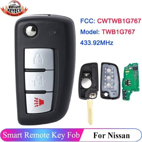 KEYECU OEM Remote Key Fob 3B for 2014 2015 2016 2017 2018 for Nissan Rogue S - CWTWB1G767