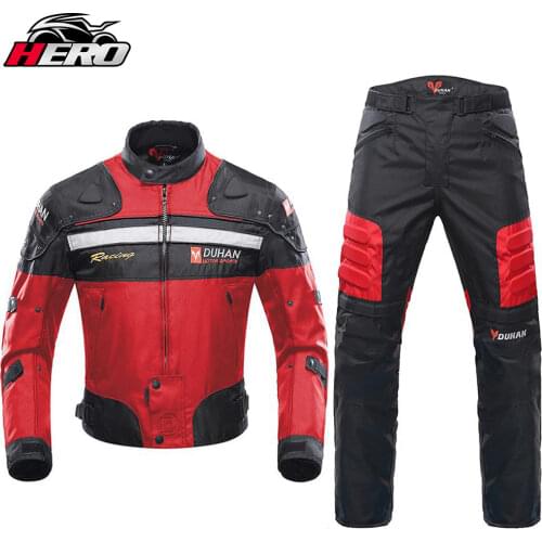 DUHAN Winter Motorcycle Jacket Men Chaqueta Moto Motocross Jacket Windproof Motorcycle Racing Jacket With Remove Linner Red
