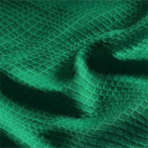 NW116 6 Solid Colors/Green/White/Blue Autumn/Spring High-grade Embossed Grid Jacquard Fashion Dress Shorts Damask DIY Coat Sets