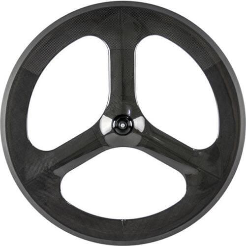 Wholesale carbon tri spoke clincher front 3spoke wheel 700c rear tri spoke wheel with free shipping