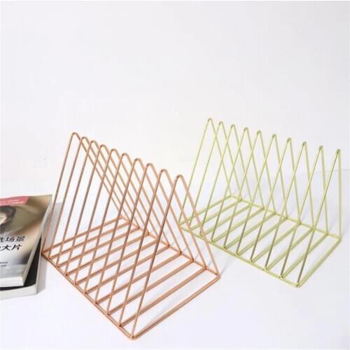 Wholesale Desktop Bookcase Bookshelf Triangle Book stand Office book end