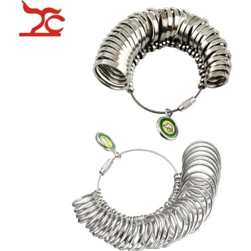 Useful Metal Finger Ring Sizer Measure Gauge HK Standard Jewelry Tool 1-33 Different Sizes Ring Measuring Tool