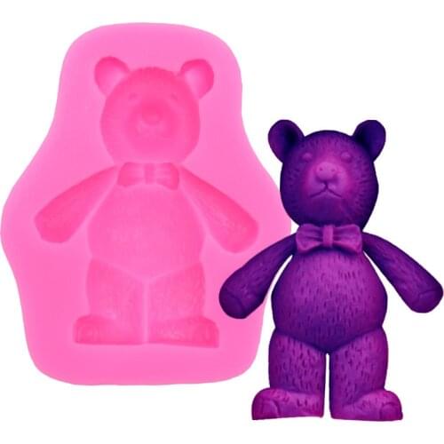 Bear Shape Silicone Mold Fondant Chocolate Cake Decoration Mold Moldes D Silicona Para Fondant Bases Para Postres Decoracion