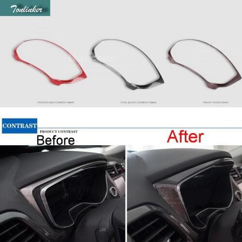 Tonlinker 1 PCS DIY Car Styling Carbon Fiber Three Color The Dashboard Cover Case Stickers for Ford MENDEO 2013-14 Accessories