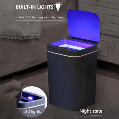 Air Lite Waste Bin Chargeable Smart Trash Can Automatic Rubbish Bin Smart Trash Can Automatic Sensor USB Batteries