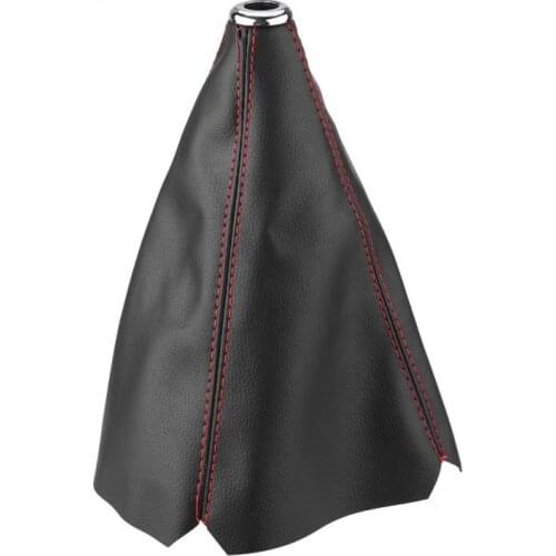 Universal Car Gear Shift Collars Covers PU Leather Gear Stick Shift Shifter Knob Cover Boot Gaiter Gear Shift Knob Dust Cover