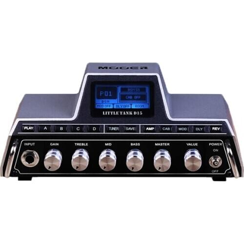 MOOER Little Tank D15 digital effects guitar amplifier, 25 digital amp models; 20 cabinet models; 10 modulation effects