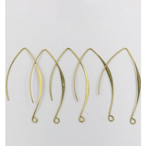 20pcs 49X23mm Flat Open Ear Hook Ring Hypoallergenic Earring Hooks for DIY Dangle Earring Designs Jewelry Making