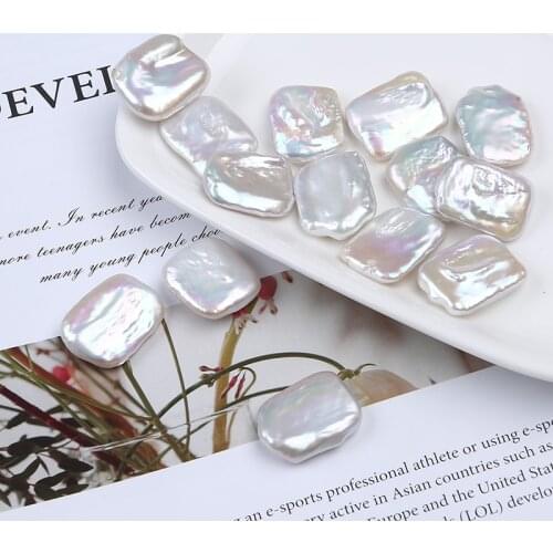 17*20mm Square Shape Pearl Beads Wholesale Loose freshwater pearl Beads