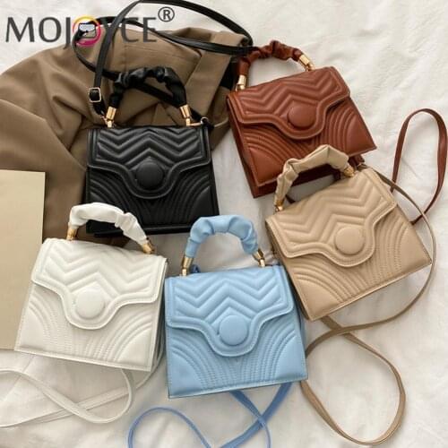 Women Underarm Bags Solid Ladies Baguette Handbags Soft PU Leather Fashion Designed Girls Small Shoulder Bags