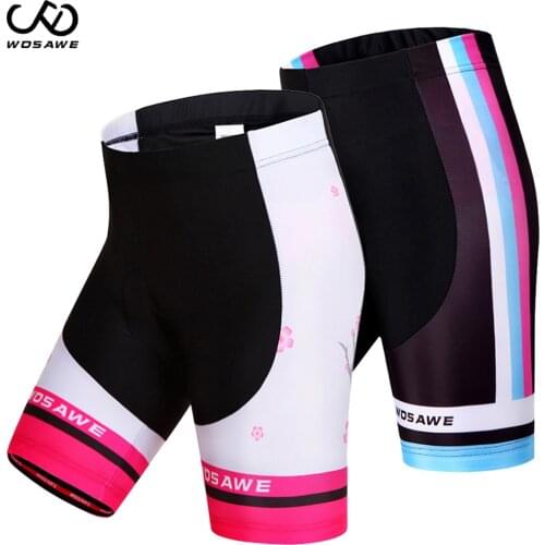 WOSAWE Summer Women Cycling Shorts Tight Breahable Silica Gel Padded Female Downhill MTB Bike Ropa Ciclismo Shorts Underwear