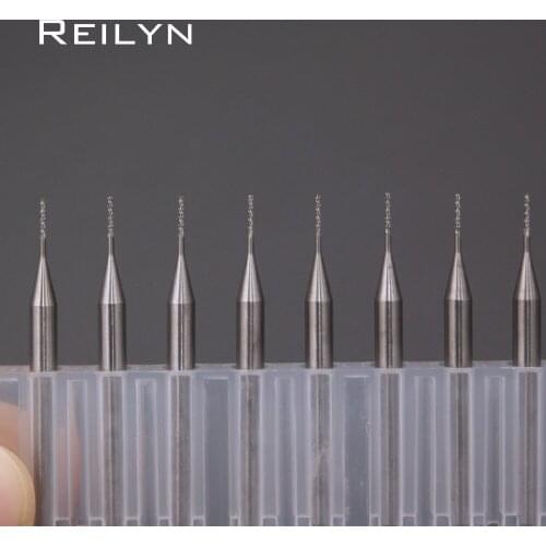 10pcs 0.8x5.5x3.175mm PCB milling cutter CNC cutter Carbide end mill rountering tool mini drill bit Tungsten Carbide PCB router