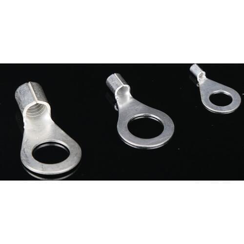 100pcs Crimping 0.1-0.5 square wire O-shaped round bare end copper nose OT0.5-2-3-4 terminal 2mm3mm4mm screw hole