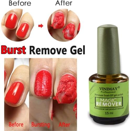 15ml Magic Nail Polish Remover Nail Gel Polish Burst 3min Fast Soak Off UV Gel Nail Polish Cleaner Nail Supplies TSLM1