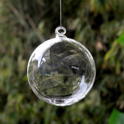 2pcs/pack Diameter=15cm Christmas Ball Transparent Glass Globe Hotel School Window Wedding Decoration Glass Ball Christmas Day