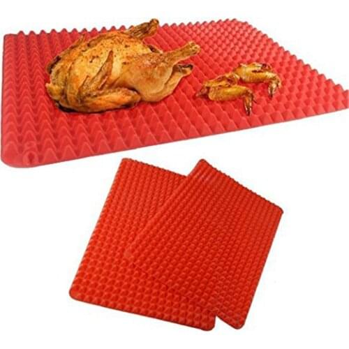 39x28cm BBQ Pyramid Pan Bakeware Nonstick Silicone Baking Mats Pad Moulds Microwave Oven Baking Tray Sheet Kitchen Baking Tools
