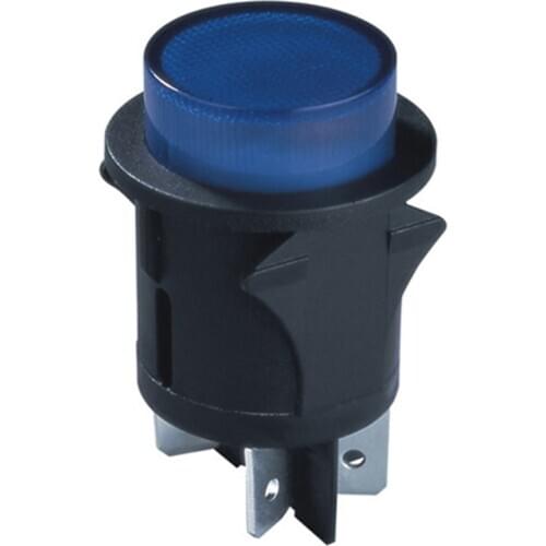 5pcs 4pins Touch Switch Blue Push Button Switch TUV Certification Electrical Rocker Switch with Light 28*23.5*39.8mm PS18-16