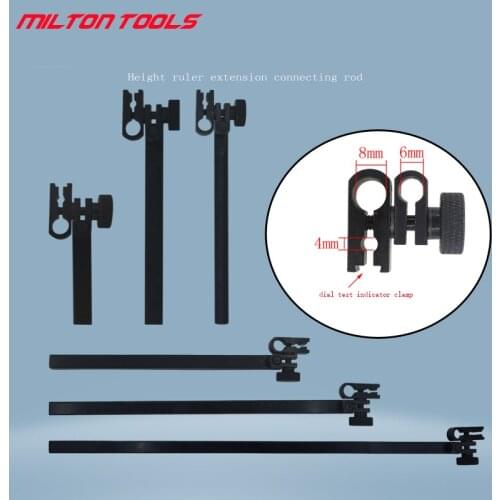 50/100/150/200mm Length Extend Test Dial Indicator Holder Arm 9mm Indicator Gauge Support Stand Measuring Tool Extension Rod