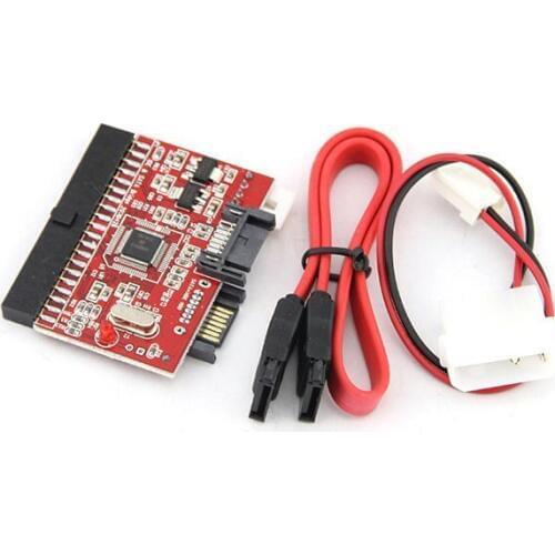 IDE to SATA or SATA to IDE Serial to Parallel Converter Adaptor ATA Bi-Directional Card red