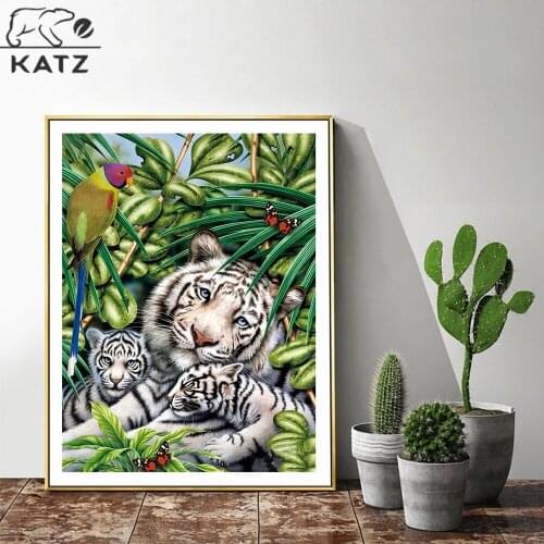Tiger Animal Diamond Painting Forest Embroidery Crossing Diy Mosaic Picture Art Gift Living Room Cross Stitch Home Decoration