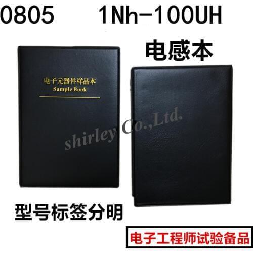 Free shipping 47values x25pcs=1175pcs Sample Book 0805 1NH-100UH SMD Multilayer Inductor Laminated inductance