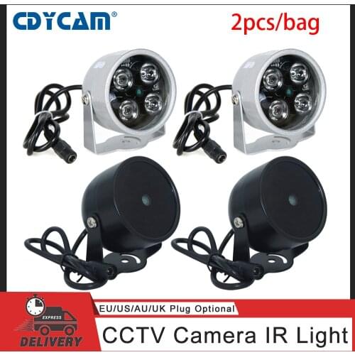 CDYCAM CCTV LEDS 4 array IR led illuminator Light CCTV IR Infrared waterproof Night Vision For Security Camera use 12V2A power
