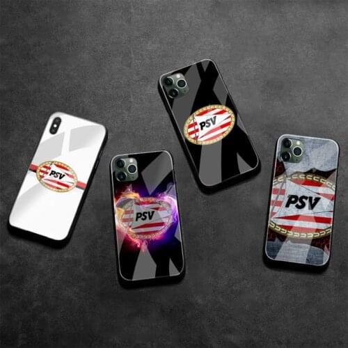 PSV Team Phone Case Tempered Glass For iPhone 12 Pro Max Mini 11 Pro XR XS MAX 8 X 7 6S 6 Plus SE 2020 cover