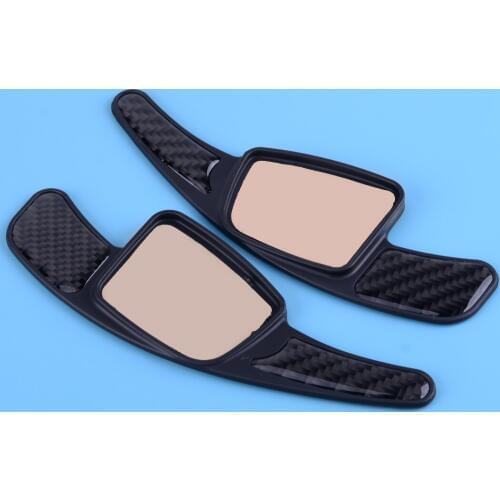 Black Carbon Fiber Gear Shift Extension Paddle Car Inner Accessory Fit For Audi A3 A4 A5 A6 A7 A8 Q2 Q3 Q5 Q7 Q8 TT 8S TTS 2019