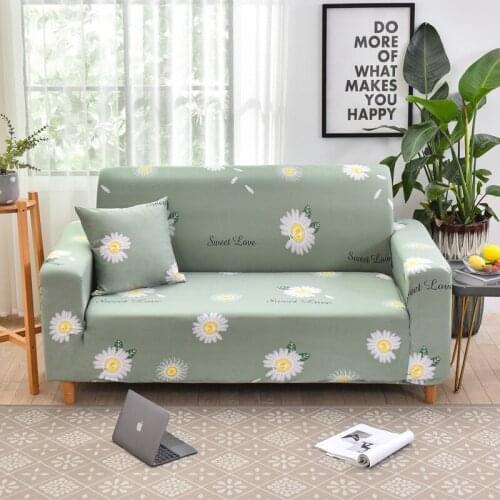 Floral Sofa Covers for Living Room Sofa Cover Elastic Slipcover Stretch Plaid Corner Sofa L-shaped Sofa Funda Towel 3 Seater
