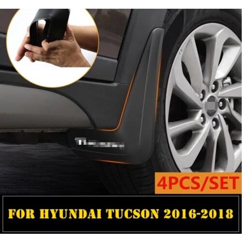For Hyundai Tucson 2016 2017 2018 2019 Front Rear Mud Guard Mudguards Splash Flaps Cover Kit trim 4PCS