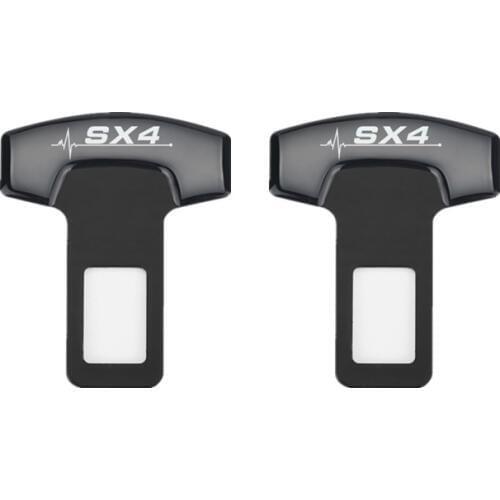 For Suzuki SX4 S-cross Accessories Car Styling Safety Belt Buckles Real Trucks Car Seat Safty Belt Alarm Canceler Stopper 2PCS