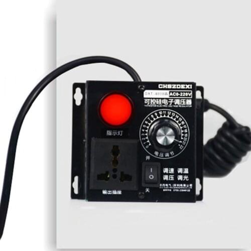 SCR Electronic Voltage Regulator AC 220V 4000W Temperature Motor Fan Speed Controller Dimmer Adjustable Electric Tool