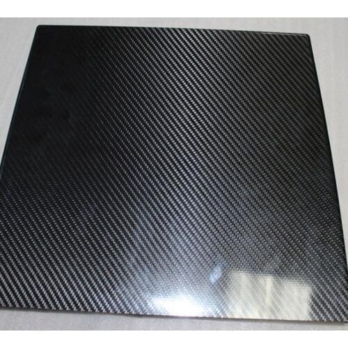 400mm*500mm*2mm carbon fiber and fiberglass hybrid sheet with 3k plain woven