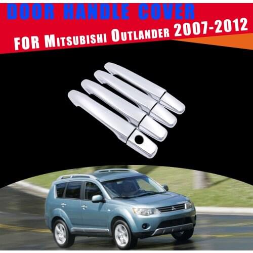 Chrome Door Handle Cover Exterior Trim Car Cap Stickers Accessories for Mitsubishi Outlander MK2 2007 2008 2009 2010 2011 2012